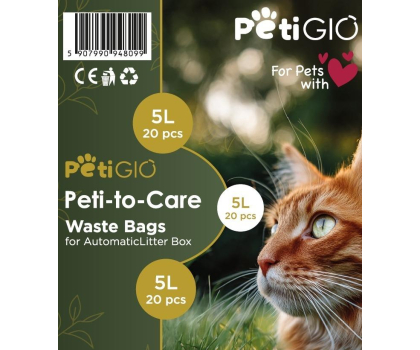 Artykuły dla zwierząt PetiGIO PETI-220WB worki do kuwety samoczyszczącej PETI-200